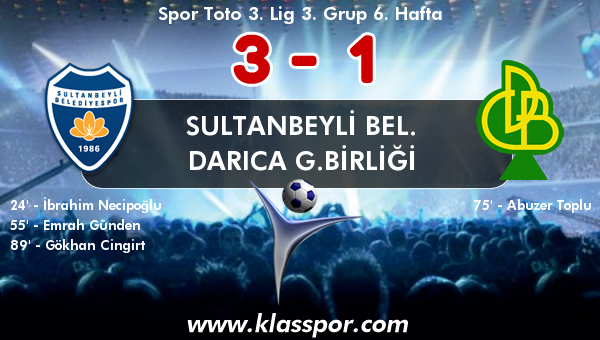 Sultanbeyli Bel. 3 - Darıca G.Birliği 1