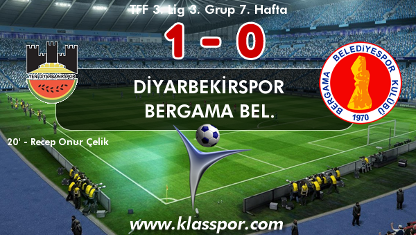 Diyarbekirspor 1 - Bergama Bel. 0