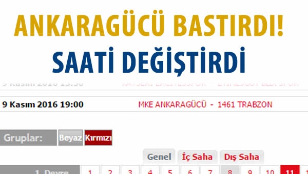 Ankaragücü bastırdı, saati değiştirdi...