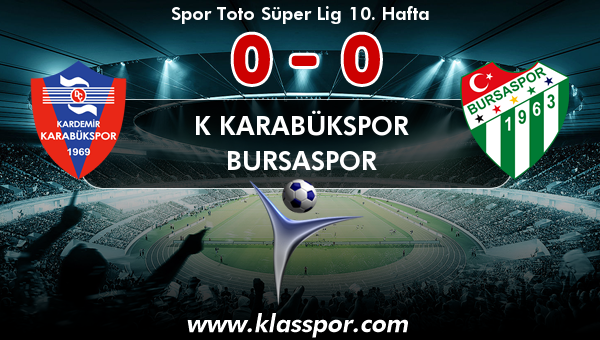 K Karabükspor 0 - Bursaspor 0