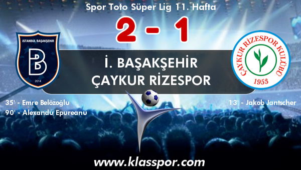 İ. Başakşehir 2 - Çaykur Rizespor 1