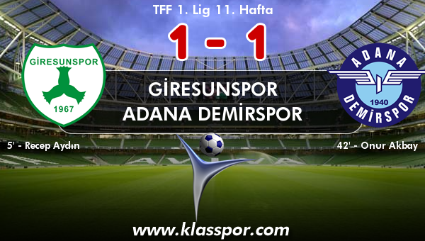 Giresunspor 1 - Adana Demirspor 1