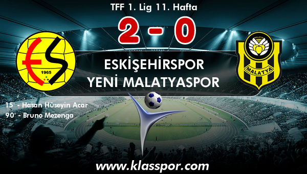 Eskişehirspor 2 - Yeni Malatyaspor 0