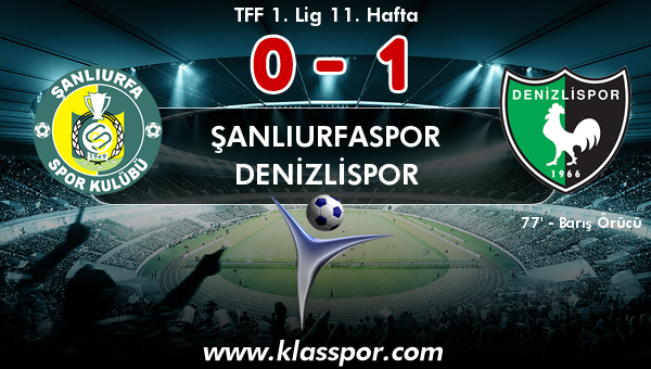 Şanlıurfaspor 0 - Denizlispor 1