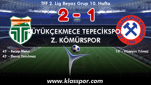 Büyükçekmece Tepecikspor 2 - Z. Kömürspor 1