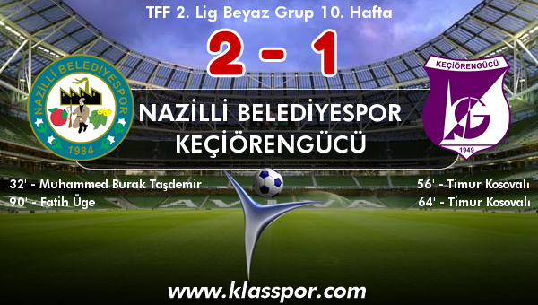 Nazilli Belediyespor 2 - Keçiörengücü 1