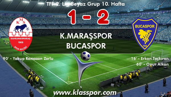 K.Maraşspor 1 - Bucaspor 2