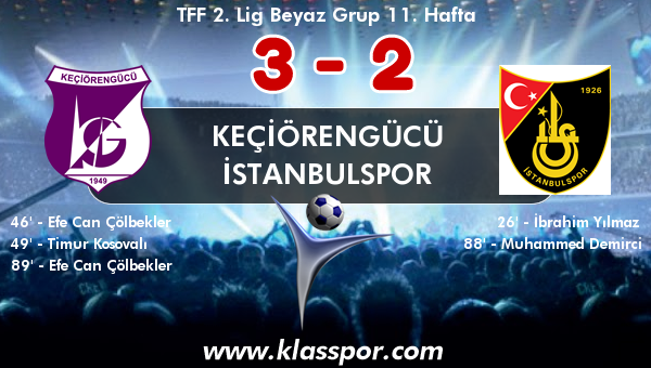 Keçiörengücü 3 - İstanbulspor 2