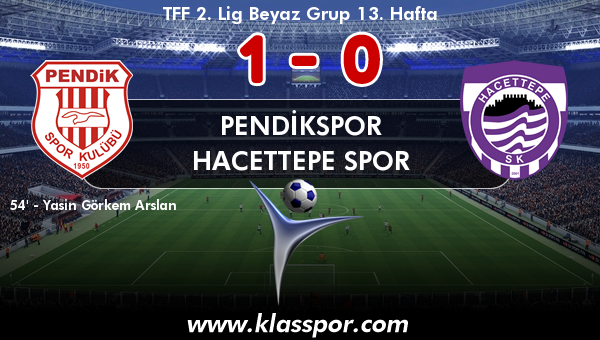 Pendikspor 1 - Hacettepe Spor 0