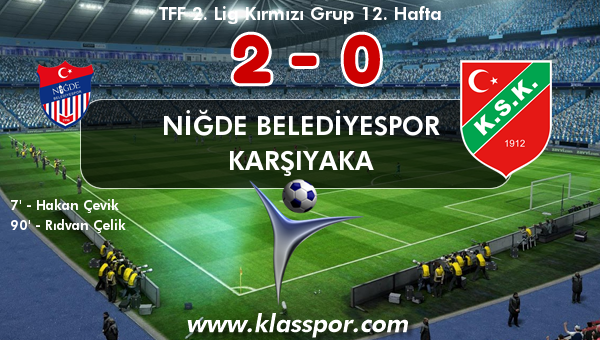 Niğde Belediyespor 2 - Karşıyaka 0