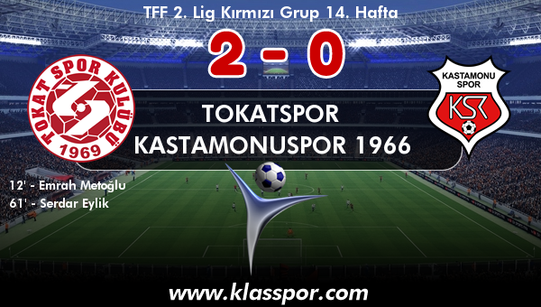 Tokatspor 2 - Kastamonuspor 1966 0