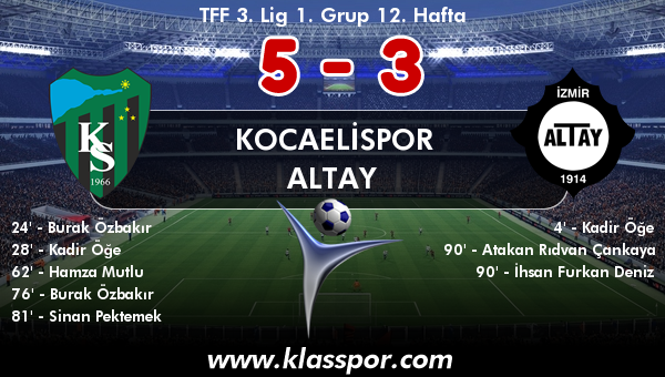 Kocaelispor 5 - Altay 3