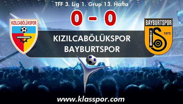 Kızılcabölükspor 0 - Bayburtspor 0