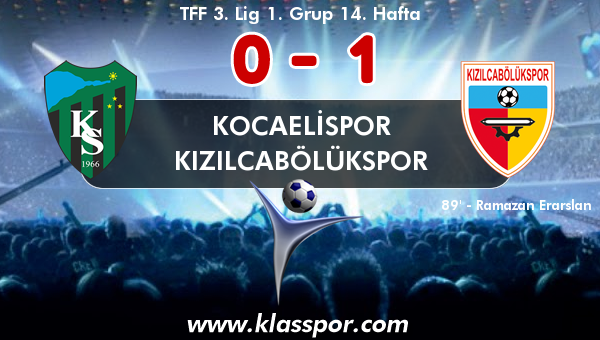 Kocaelispor 0 - Kızılcabölükspor 1