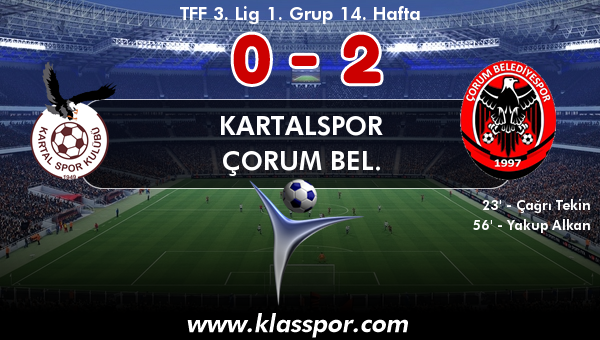 Kartalspor 0 - Çorum Bel. 2