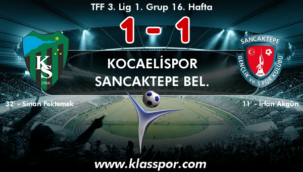 Kocaelispor 1 - Sancaktepe Bel. 1