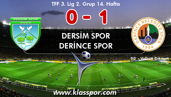 Dersim Spor 0 - Derince Spor 1