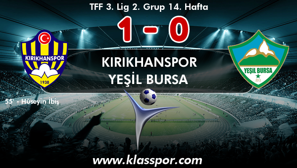 Kırıkhanspor 1 - Yeşil Bursa 0