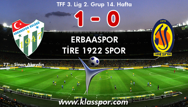 Erbaaspor 1 - Tire 1922 Spor 0