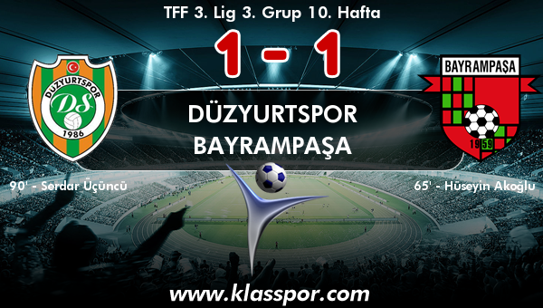 Düzyurtspor 1 - Bayrampaşa 1