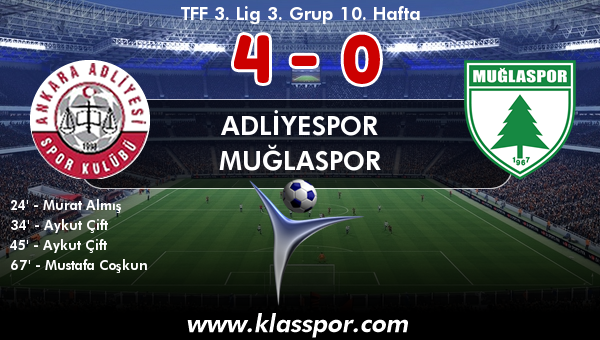 Adliyespor 4 - Muğlaspor 0