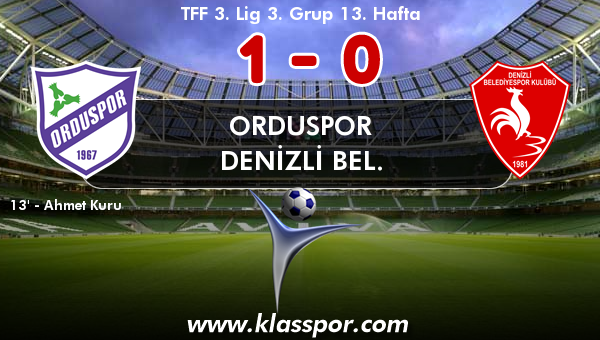 Orduspor 1 - Denizli Bel. 0