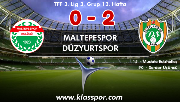 Maltepespor 0 - Düzyurtspor 2