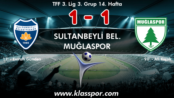 Sultanbeyli Bel. 1 - Muğlaspor 1