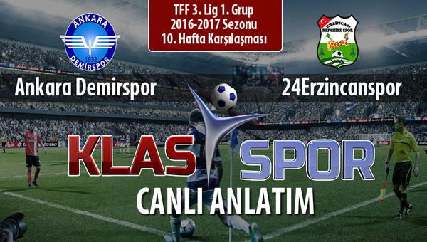 Ankara Demirspor - 24Erzincanspor maç kadroları belli oldu...