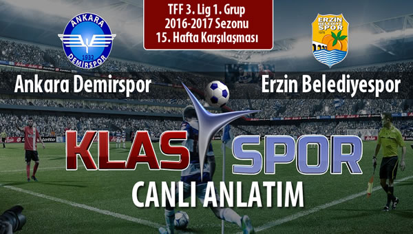 Ankara Demirspor - Erzin Belediyespor maç kadroları belli oldu...