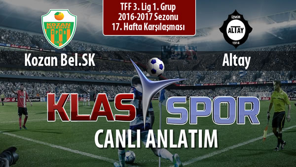 Kozan Bel.SK - Altay maç kadroları belli oldu...