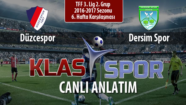 İşte Düzcespor - Dersim Spor maçında ilk 11'ler