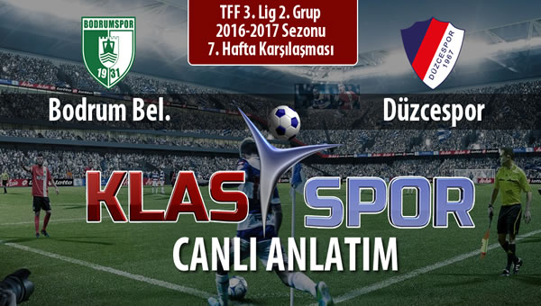 İşte Bodrum Bel. - Düzcespor maçında ilk 11'ler