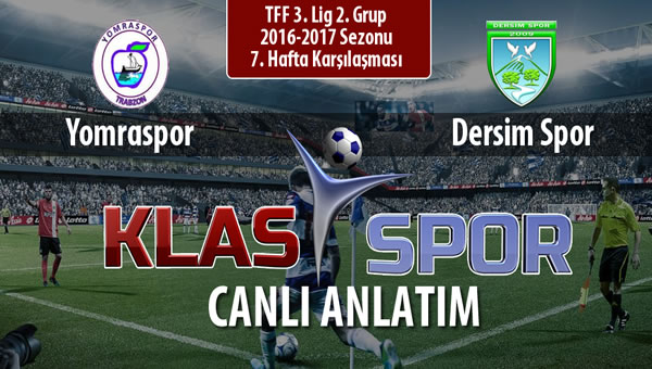 İşte Yomraspor - Dersim Spor maçında ilk 11'ler