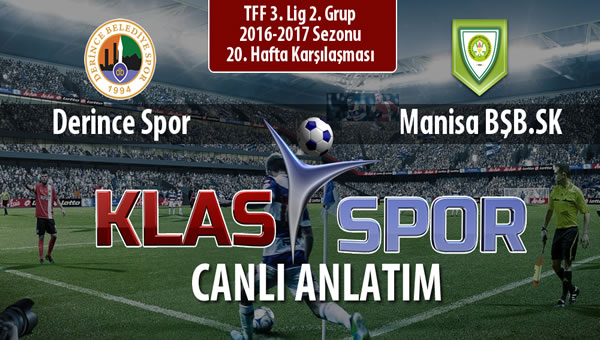 İşte Derince Spor - Manisa BŞB.SK maçında ilk 11'ler