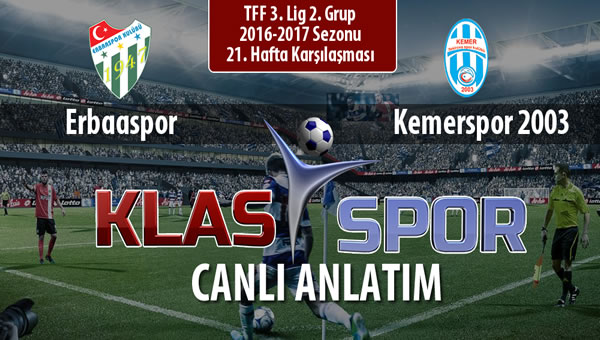 Erbaaspor - Kemerspor 2003 maç kadroları belli oldu...