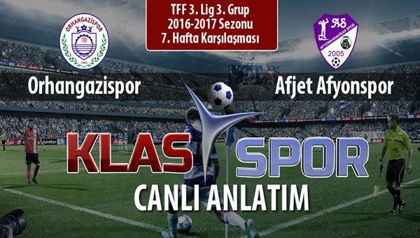 İşte Orhangazispor - Afjet Afyonspor  maçında ilk 11'ler