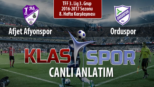 Afjet Afyonspor  - Orduspor sahaya hangi kadro ile çıkıyor?