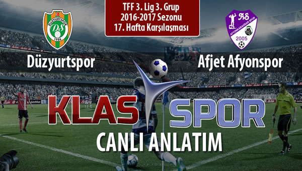 İşte Düzyurtspor - Afjet Afyonspor  maçında ilk 11'ler