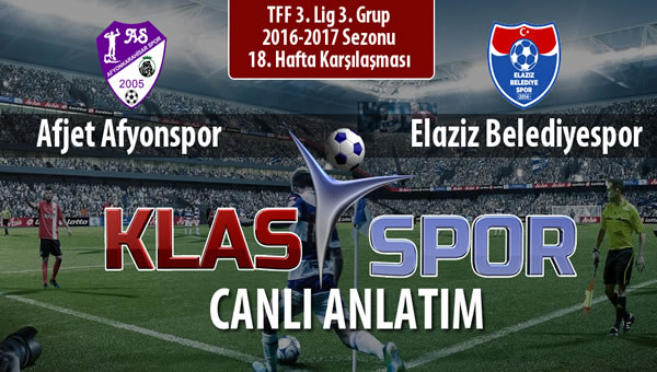 Afjet Afyonspor  - Elaziz Belediyespor maç kadroları belli oldu...