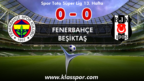 Fenerbahçe 0 - Beşiktaş 0