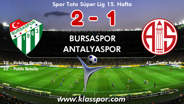 Bursaspor 2 - Antalyaspor 1