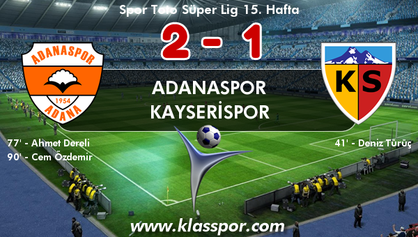 Adanaspor 2 - Kayserispor 1