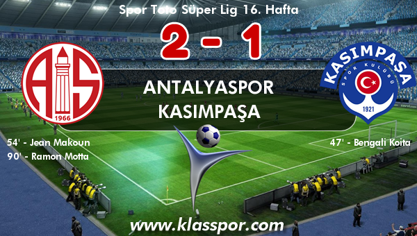 Antalyaspor 2 - Kasımpaşa 1