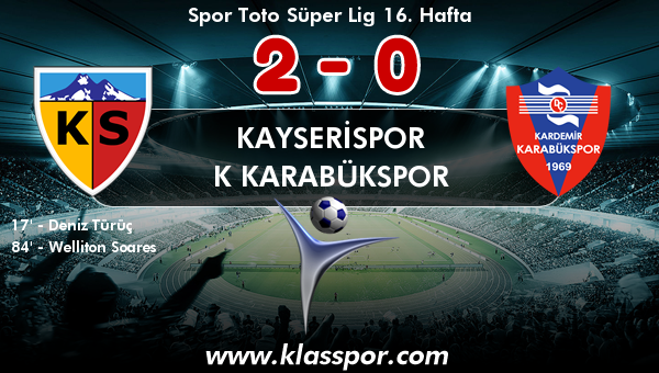 Kayserispor 2 - K Karabükspor 0