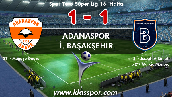 Adanaspor 1 - İ. Başakşehir 1