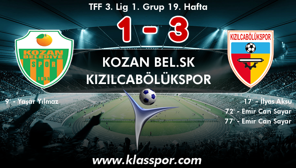 Kozan Bel.SK 1 - Kızılcabölükspor 3