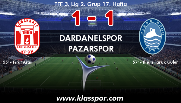 Dardanelspor 1 - Pazarspor 1