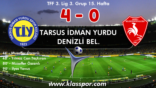 Tarsus İdman Yurdu 4 - Denizli Bel. 0