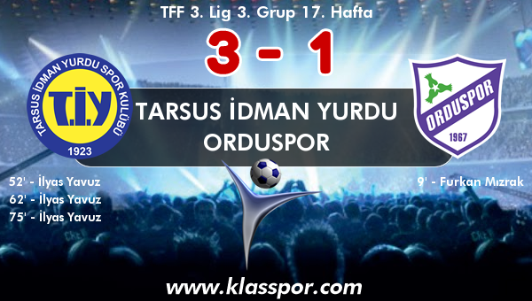 Tarsus İdman Yurdu 3 - Orduspor 1